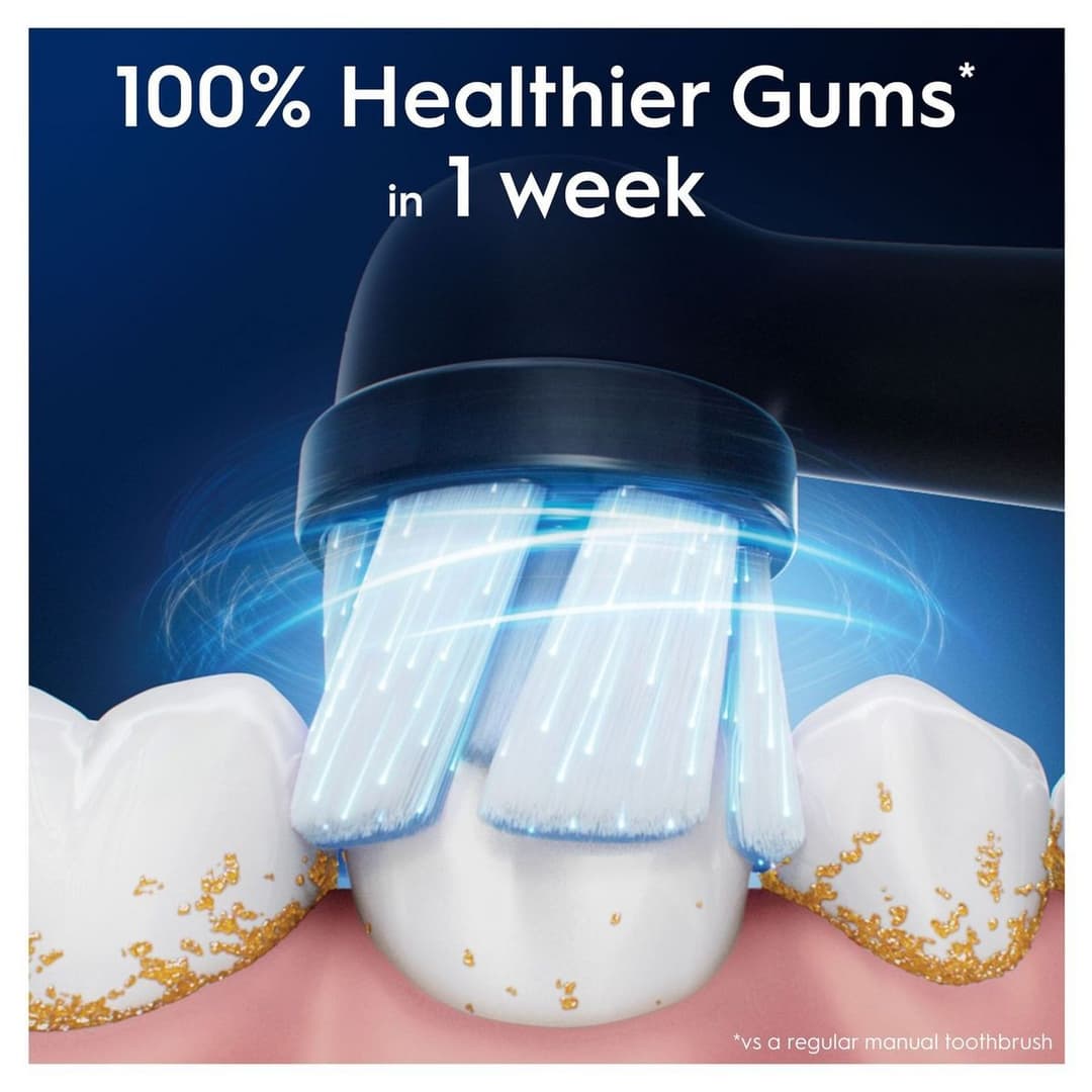 Oral-B iO Gentle Care Toothbrush Heads Black – 4 Pack - Image 2