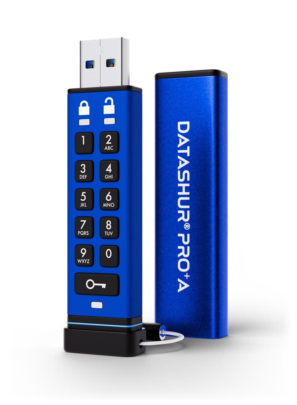 iStorage datAshur PRO+A 128GB | FIPS 140-3 Level 3 Certified | BSPA Certified | Secure USB Type-A drive | AES-XTS 256-bit Hardware Encryption | PIN protected - Image 1