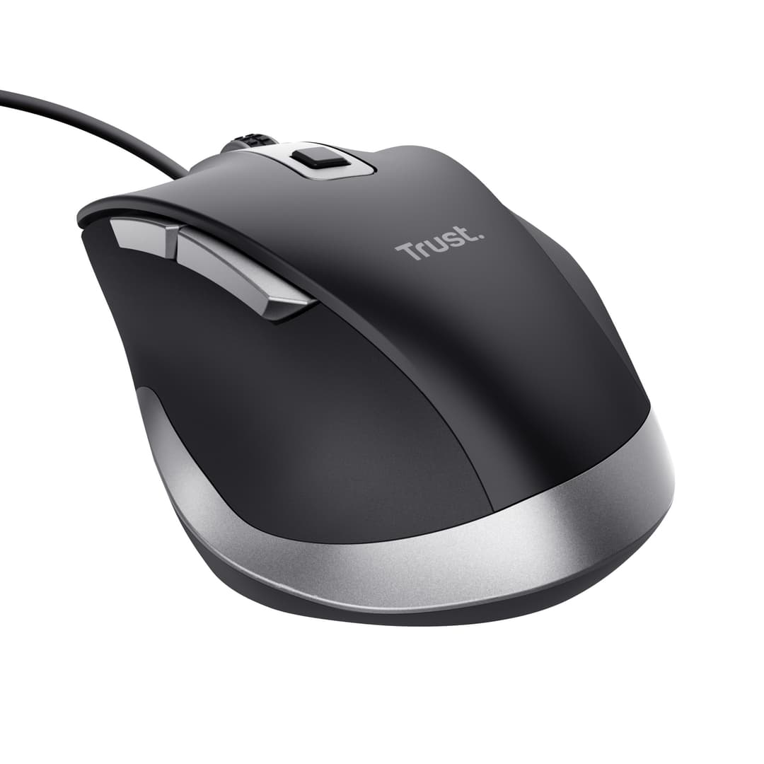 Trust Fyda Wired mouse Right-hand USB Type-A Optical 600-5000 DPI Black - Image 2