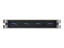 StarTech.com 4 Port USB 3.0 Hub, 4x USB-A, 5Gbps Laptop/Desktop USB Type-A Hub, USB Bus Powered, 11" Long Cable with Cable Management (HB30AM4AB) - hub - 4 ports thumbnail 2