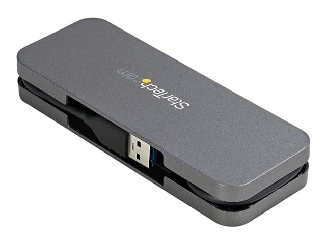 StarTech.com 4 Port USB 3.0 Hub, 4x USB-A, 5Gbps Laptop/Desktop USB Type-A Hub, USB Bus Powered, 11" Long Cable with Cable Management (HB30AM4AB) - hub - 4 ports - Image 4