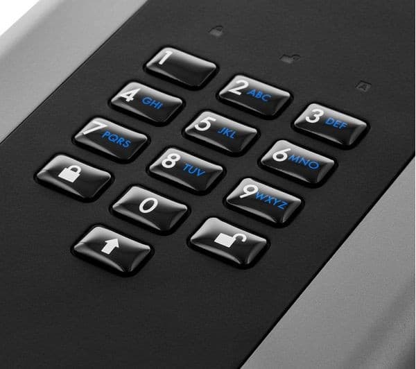 iStorage diskAshur DT2 1TB 256-bit Hardware-Encrypted External Hard Drive - Graphite - Image 2