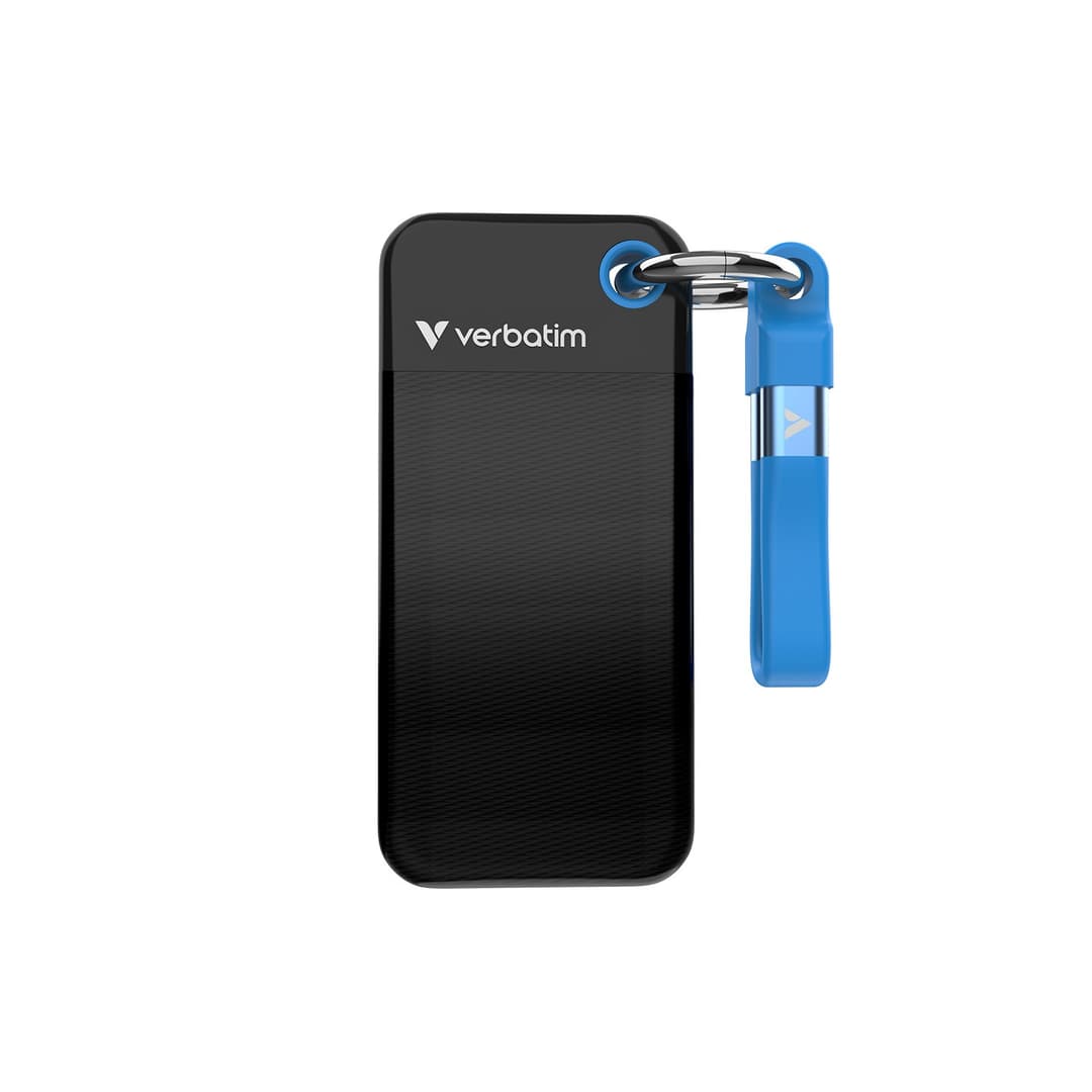 Verbatim Pocket SSD USB 3.2 Gen 2 2TB Black/Blue - Image 1