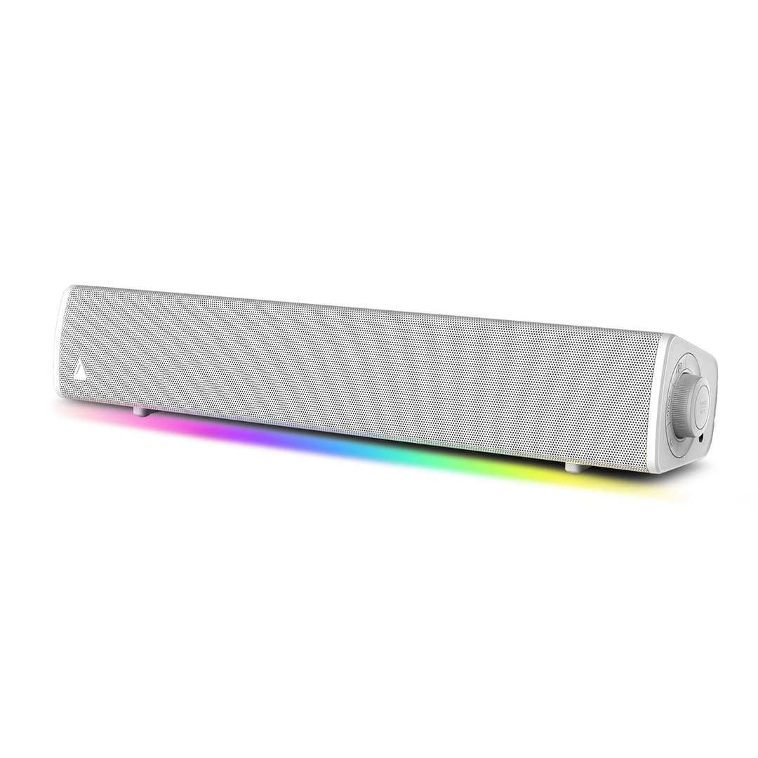 CREATIVE Sound Blaster GS3 (White) Compact RGB Gaming Soundbar with SuperWide technology, Powered via USB, Bluetooth 5.4, Headphone-out port, For PC and Mac - Image 1