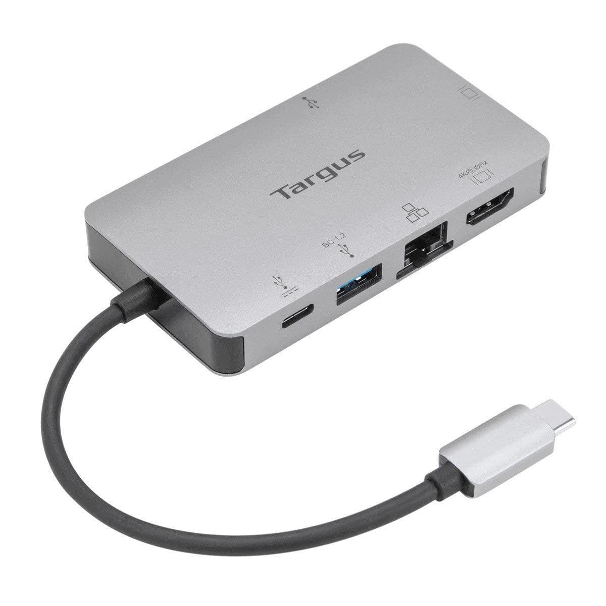 Targus DOCK419 USB-C DP Alt Mode Single Video 4K Docking Station with 100W Power Delivery - Grey
