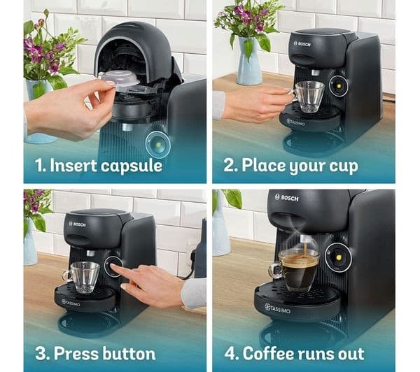 TASSIMO by Bosch Finesse TAS162EGB Coffee Machine - Black - Image 7