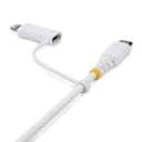 StarTech.com 1m (3ft) 2-in-1 Rugged USB-C Charging Cable with Lightning Adapter, 30W/60W (3A), Apple MFi Certified, Braided USB C Charger Cord for iPhone/iPad/Android thumbnail 2