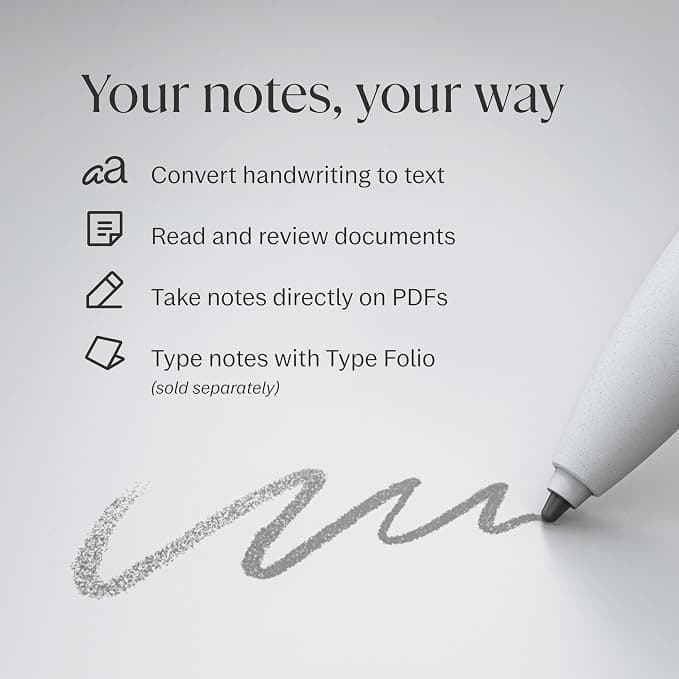 reMarkable 2 Essentials Bundle 10.3 Inch Paper Tablet with Marker Plus and Grey Book Folio - Image 5
