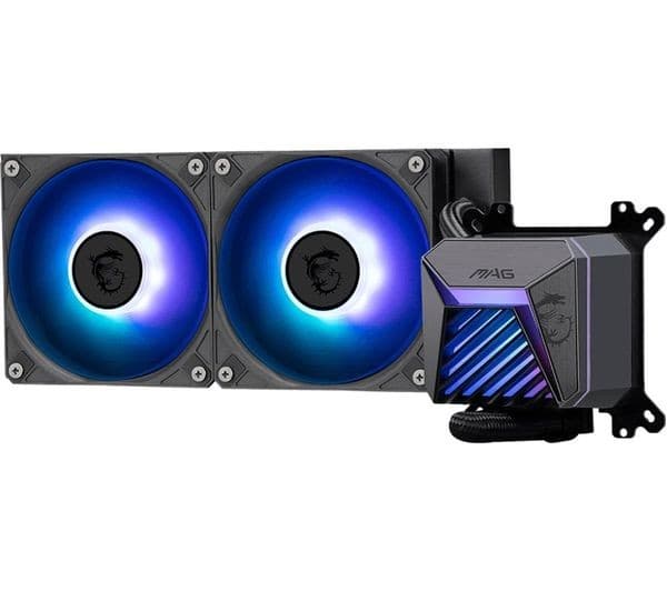 MSI MAG CORELIQUID A15 Liquid CPU Cooler, ARGB, Black - 240mm - Image 1