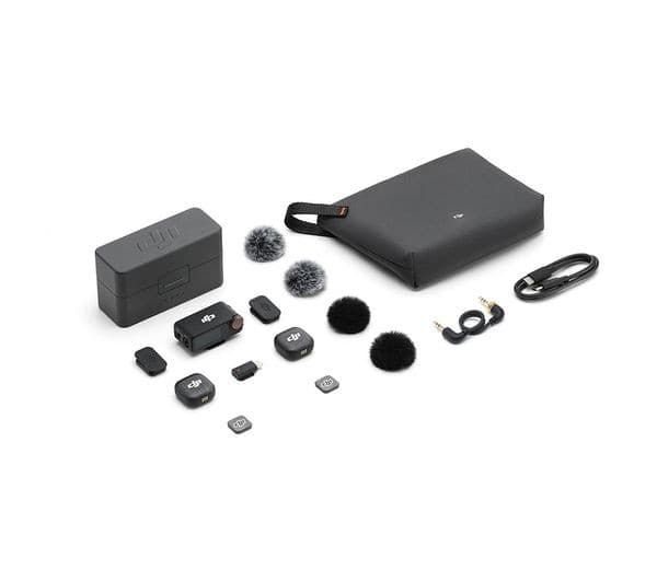 DJI Mic 3 (2 TX + 1 RX + Charging Case) Wireless Microphone Kit - Black - Image 4