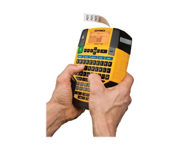 DYMO Rhino 4200 Kit - labelmaker - B/W - thermal transfer - with Carry Case, 12 mm White Vinyl Tape, Li-Ion Battery & AC Adapter - Image 3