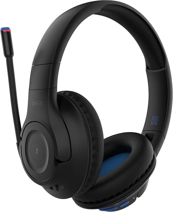 Belkin SoundForm Inspire Wireless Kids Over-Ear Headphones with Microphone - Black
