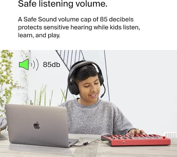 Belkin SoundForm Inspire Wireless Kids Over-Ear Headphones with Microphone - Black - Image 3