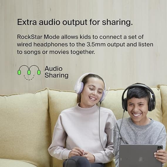 Belkin SoundForm Inspire Wireless Kids Over-Ear Headphones with Microphone - Black - Image 4