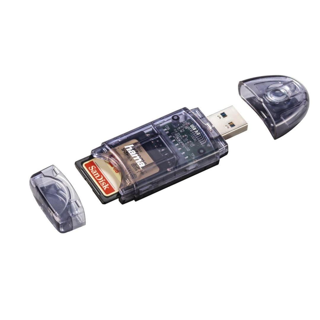 Hama USB 3.0 Card Reader, SD/microSD - Anthracite - Image 2