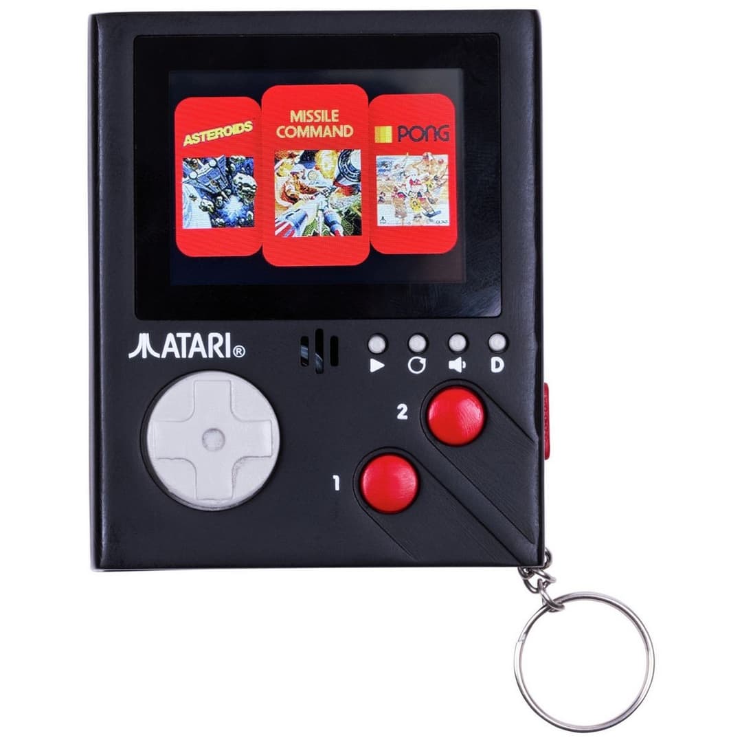 Official Atari Cartridge Handheld Keyring Console - 3 In 1 Games: Pong, Asteroids & Missile Command - Image 1