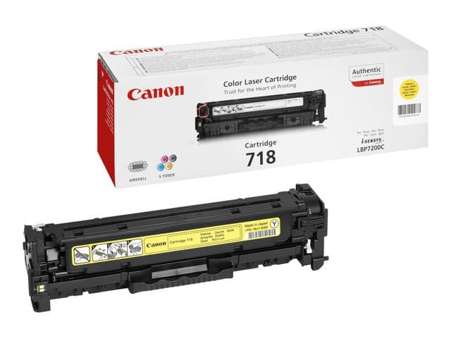 Canon 718 Yellow - yellow - original - toner cartridge
