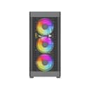 Vida Zephyr V2 Micro-ATX ARGB Tempered Glass Gaming PC Case with 4 x 120mm ARGB Fans - Black thumbnail 2