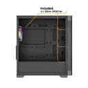 Vida Zephyr V2 Micro-ATX ARGB Tempered Glass Gaming PC Case with 4 x 120mm ARGB Fans - Black thumbnail 10