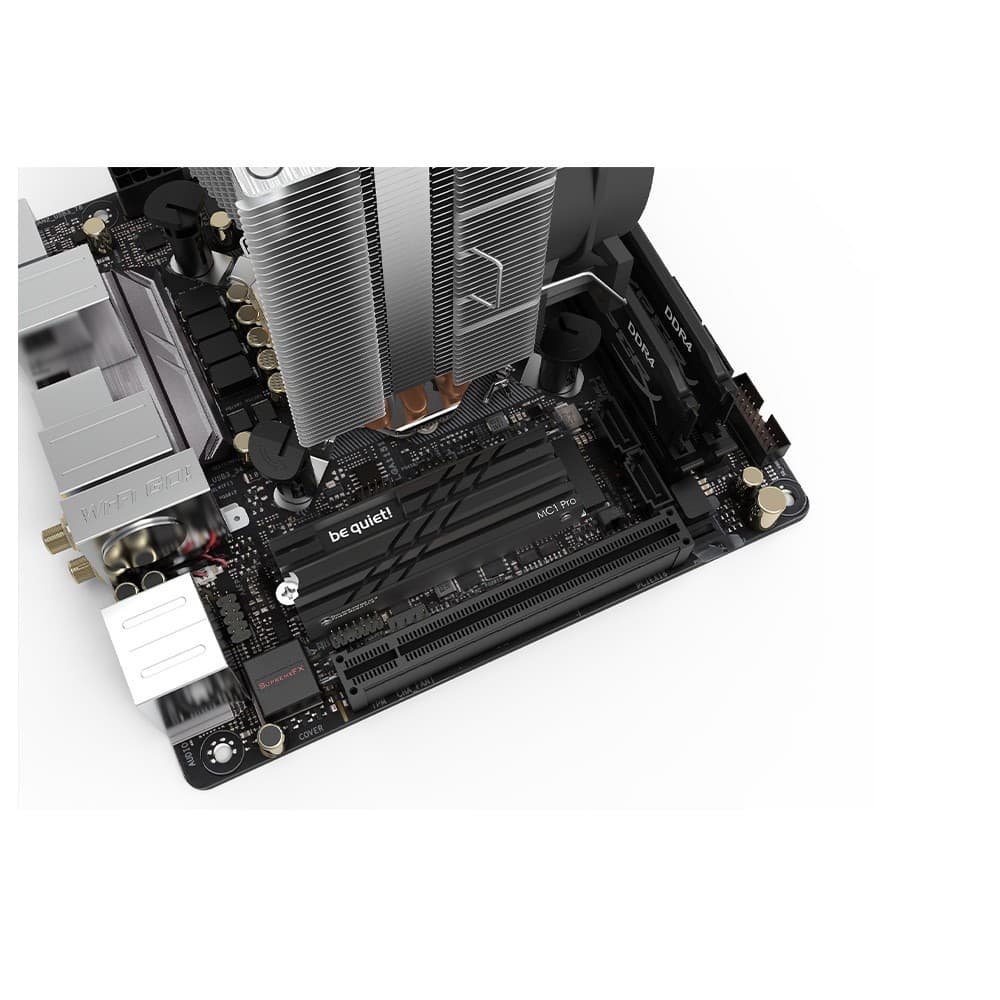 be quiet! MC1 Pro M.2 2280 SSD Cooler Heatsink with Integrated Heat Pipe - Black - Image 2