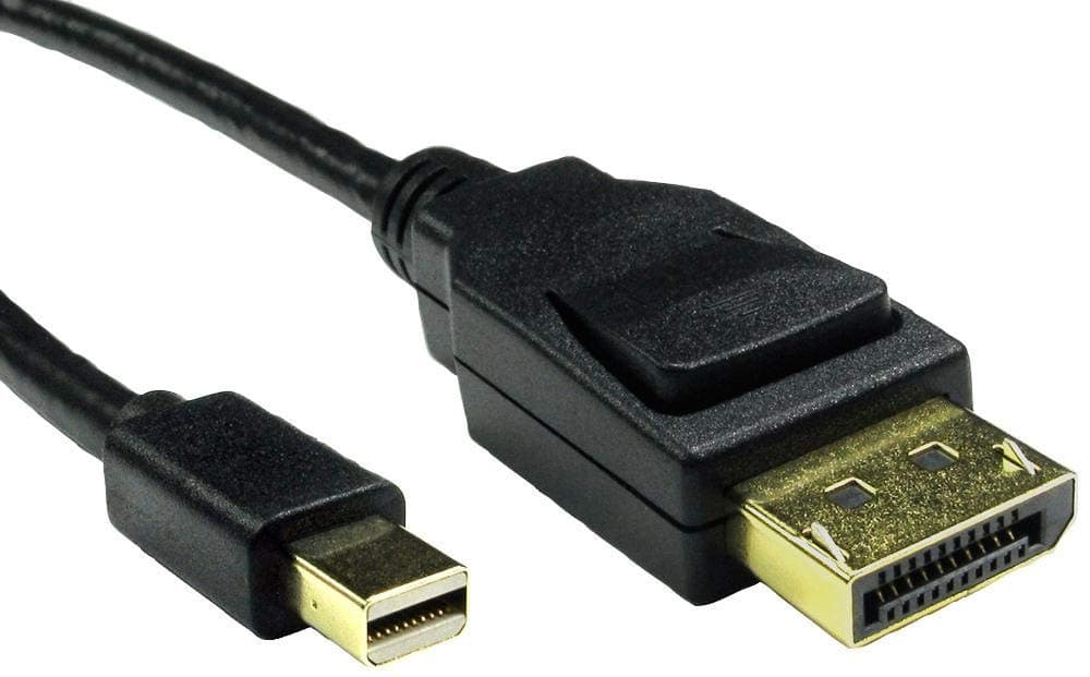 Pro Signal PSG91722 8K Mini DisplayPort to DisplayPort 1.4 Male to Male Lead, 0.5m Black