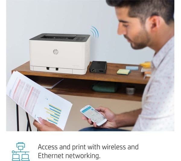 HP Colour Laser 150nw AirPrint Wireless Laser Printer - Image 7
