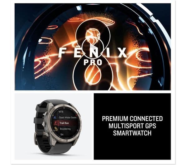 Garmin Fenix 8 Pro AMOLED Smartwatch 51mm Graphite & Black - Image 8