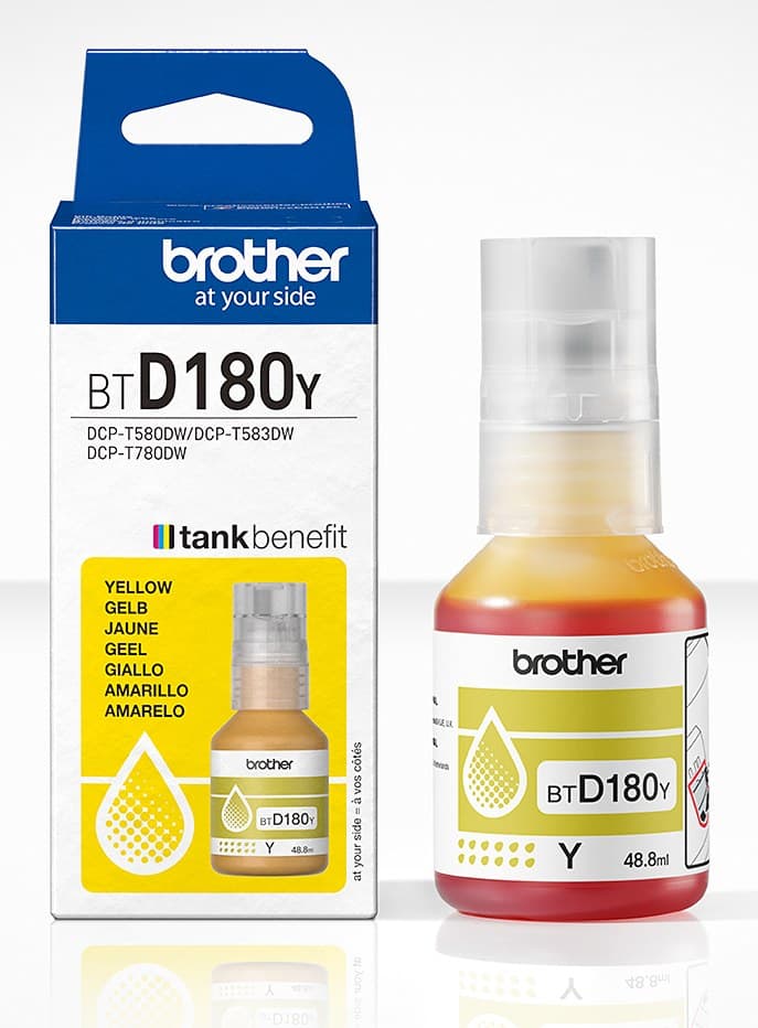 Brother BTD180Y Genuine Yellow Super High Yield Ink Bottle 48.8ml 5,000 Pages - Image 3