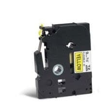 Brother TZEFX621 Black on Yellow 8M x 9mm Flexi Tape - Image 1