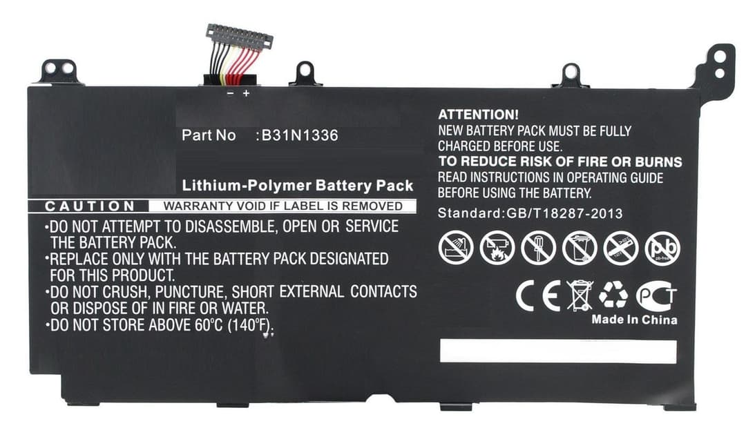 CoreParts MBXAS-BA0034 Laptop Battery for Asus R553LF, R553LN (B31N1336) - 11.4V 3900mAh 44.46Wh Li-Polymer, Black - Image 1