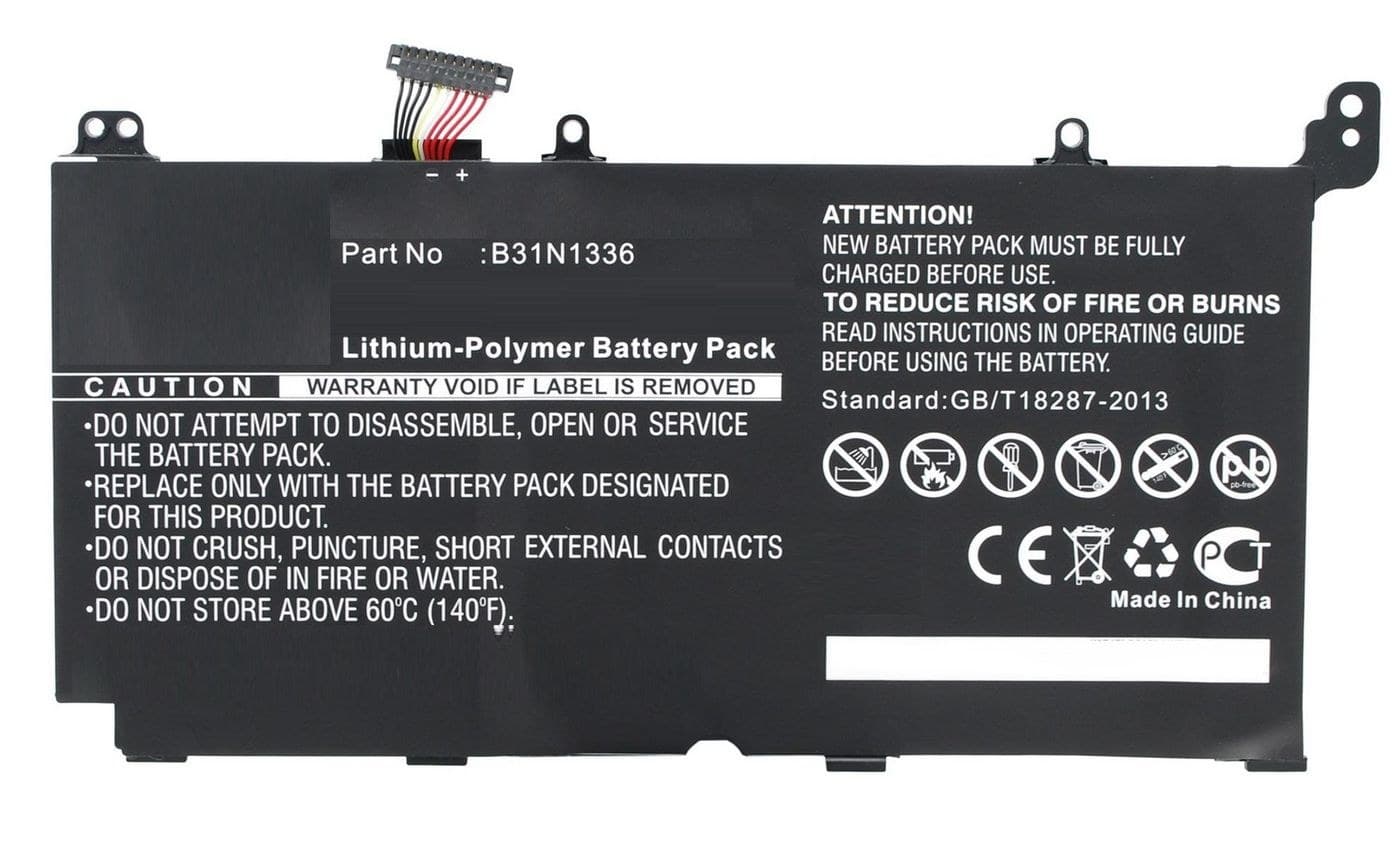 CoreParts MBXAS-BA0034 Laptop Battery for Asus R553LF, R553LN (B31N1336) - 11.4V 3900mAh 44.46Wh Li-Polymer, Black