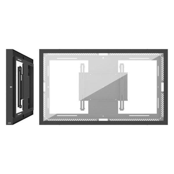 SMS Smart Media Solutions 55L/P Casing Wall G2 BL - 55" Wall Casing Enclosure for Displays, Landscape/Portrait, Polycarbonate Front Glass, VESA 400x400, Black RAL9005 (701-004-12)
