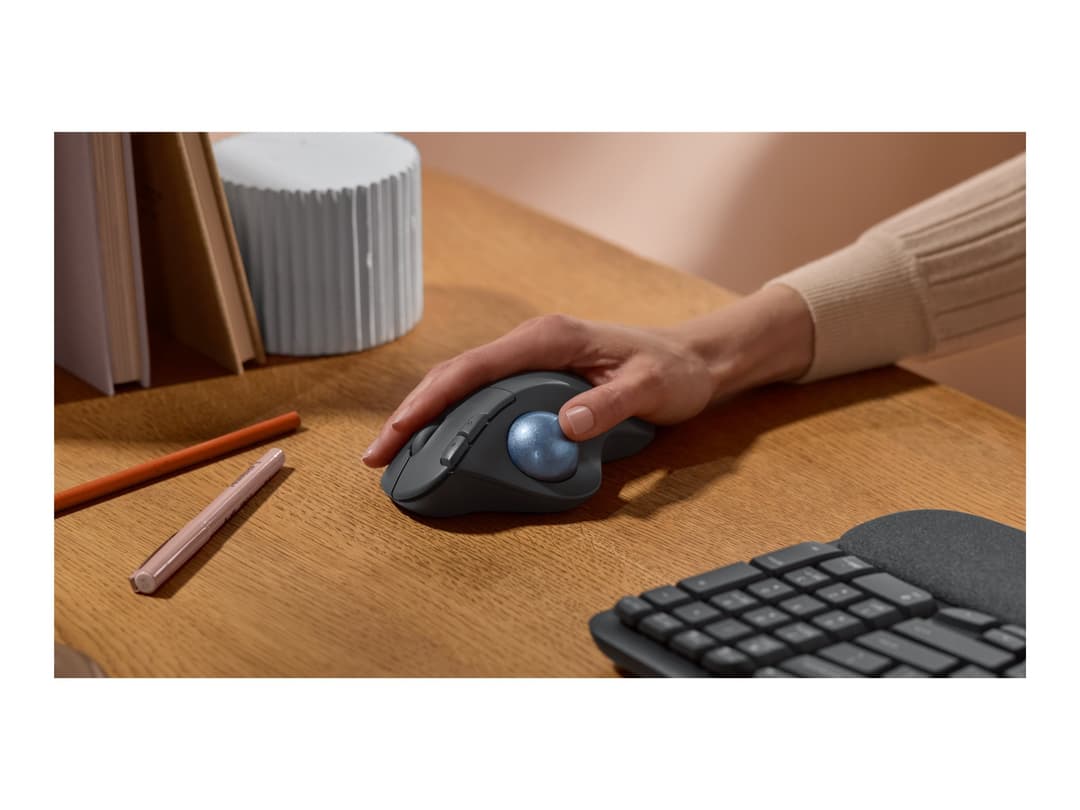 Logitech Ergo M575S Wireless Trackball Bluetooth Mouse Black - Image 1