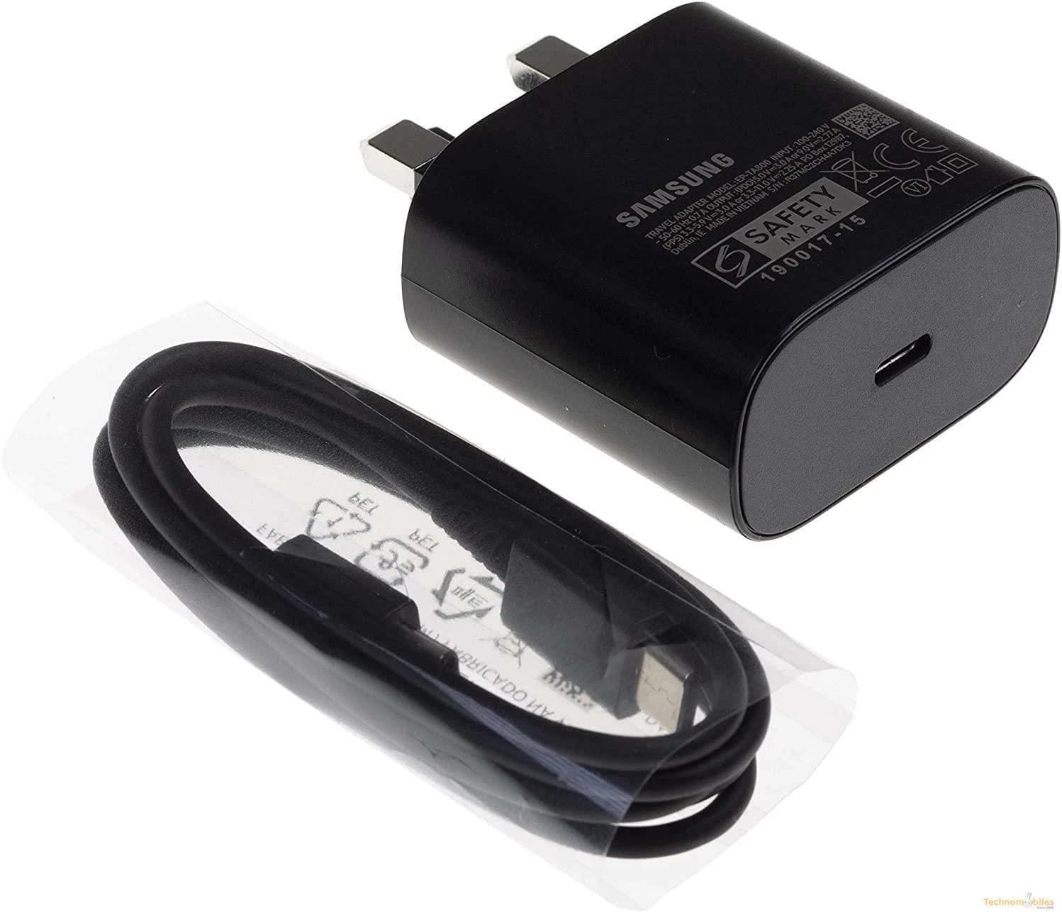 Samsung Original EP-TA800UBE Black 25W Super Fast Charging Type C to Type C Mobile Phone Charger