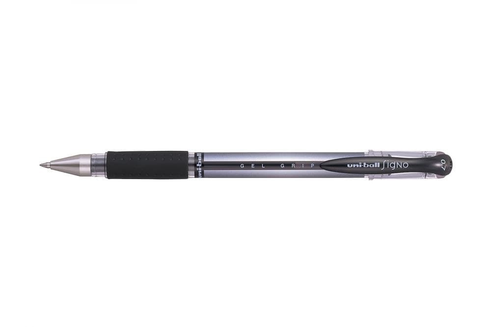 uni-ball Signo UM-151S 12 Pack Black Gel Grip Rollerball Pen 0.7mm Medium Nib