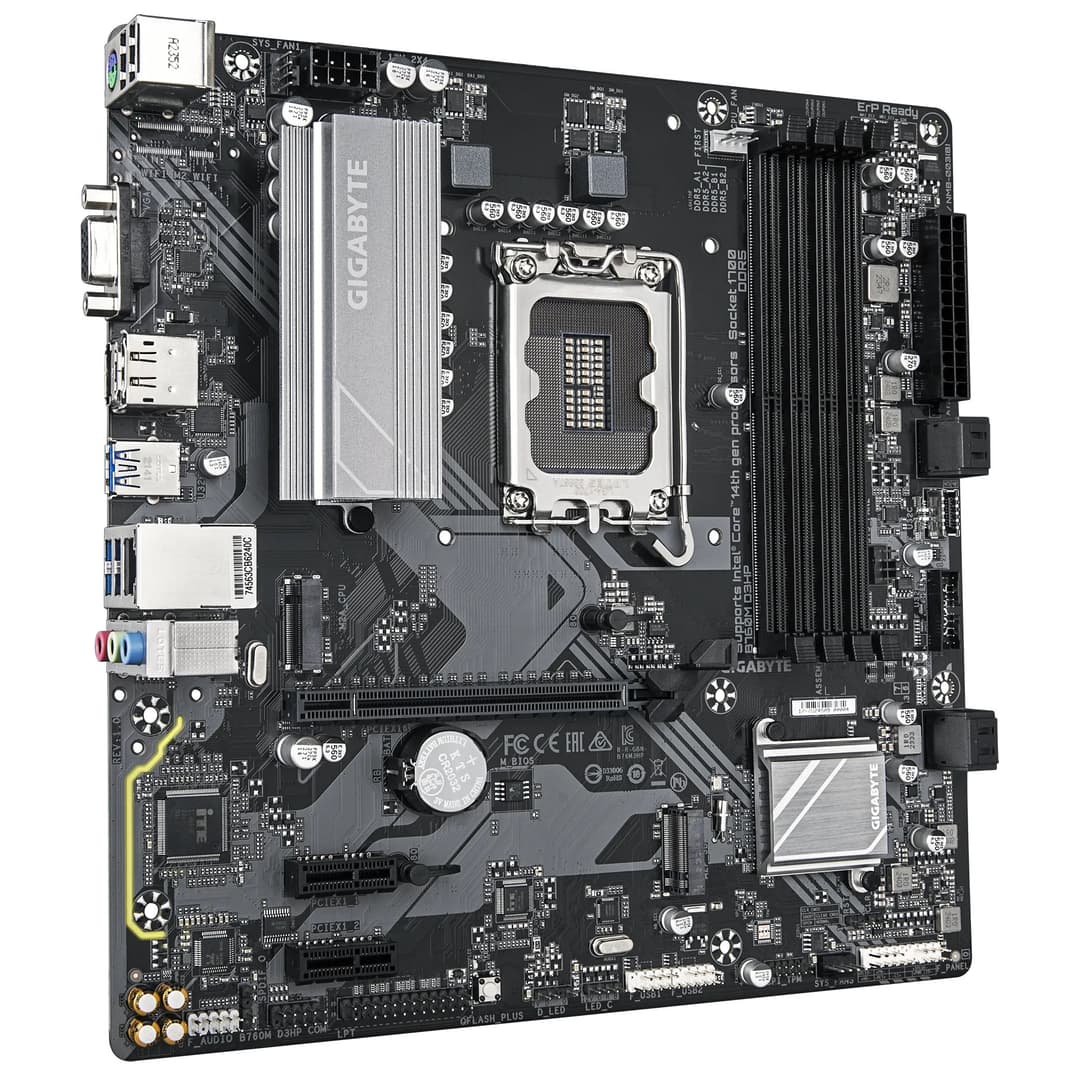 GIGABYTE B760M D3HP Intel B760 Micro-ATX LGA 1700 Motherboard - Supports Intel Core 14th/13th/12th Gen CPUs, 4+1+1 Phases VRM, up to 5600MHz DDR5, 2xPCIe 4.0 M.2, GbE LAN, USB 3.2 Gen 1 - Image 4