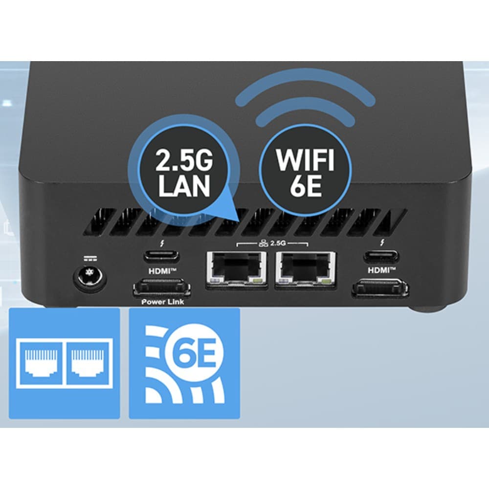MSI Cubi NUC AI 1UMG Barebone SFF Mini Desktop PC - No RAM, No Storage, No OS - Intel Core Ultra 7 155H - Image 5