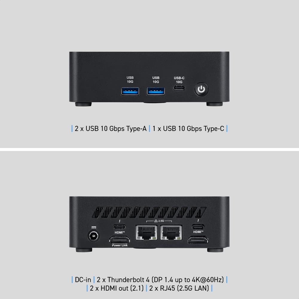 MSI Cubi NUC AI 1UMG Barebone SFF Mini Desktop PC - No RAM, No Storage, No OS - Intel Core Ultra 7 155H - Image 8