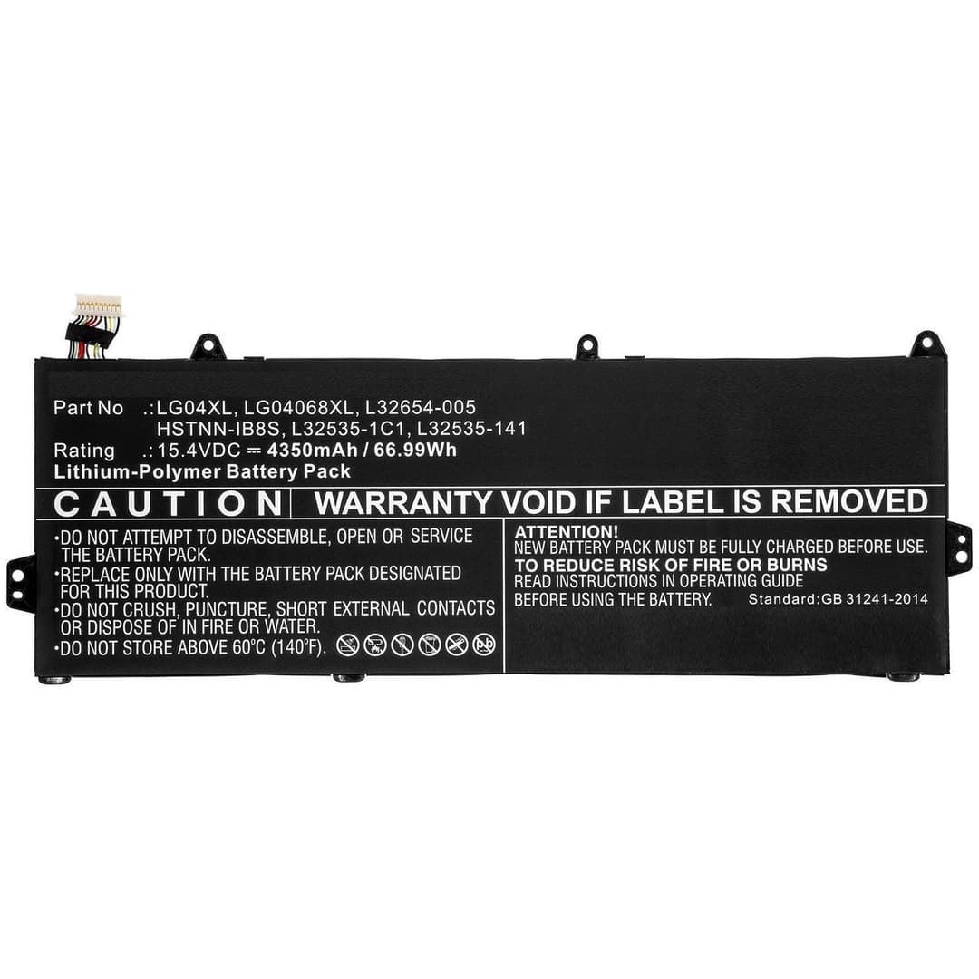CoreParts MBXHP-BA0243 Laptop Battery for HP Pavilion 15-cs - 66.99Wh 15.4V 4350mAh Li-Polymer - Black (LG04XL / HSTNN-IB8S) - Image 1