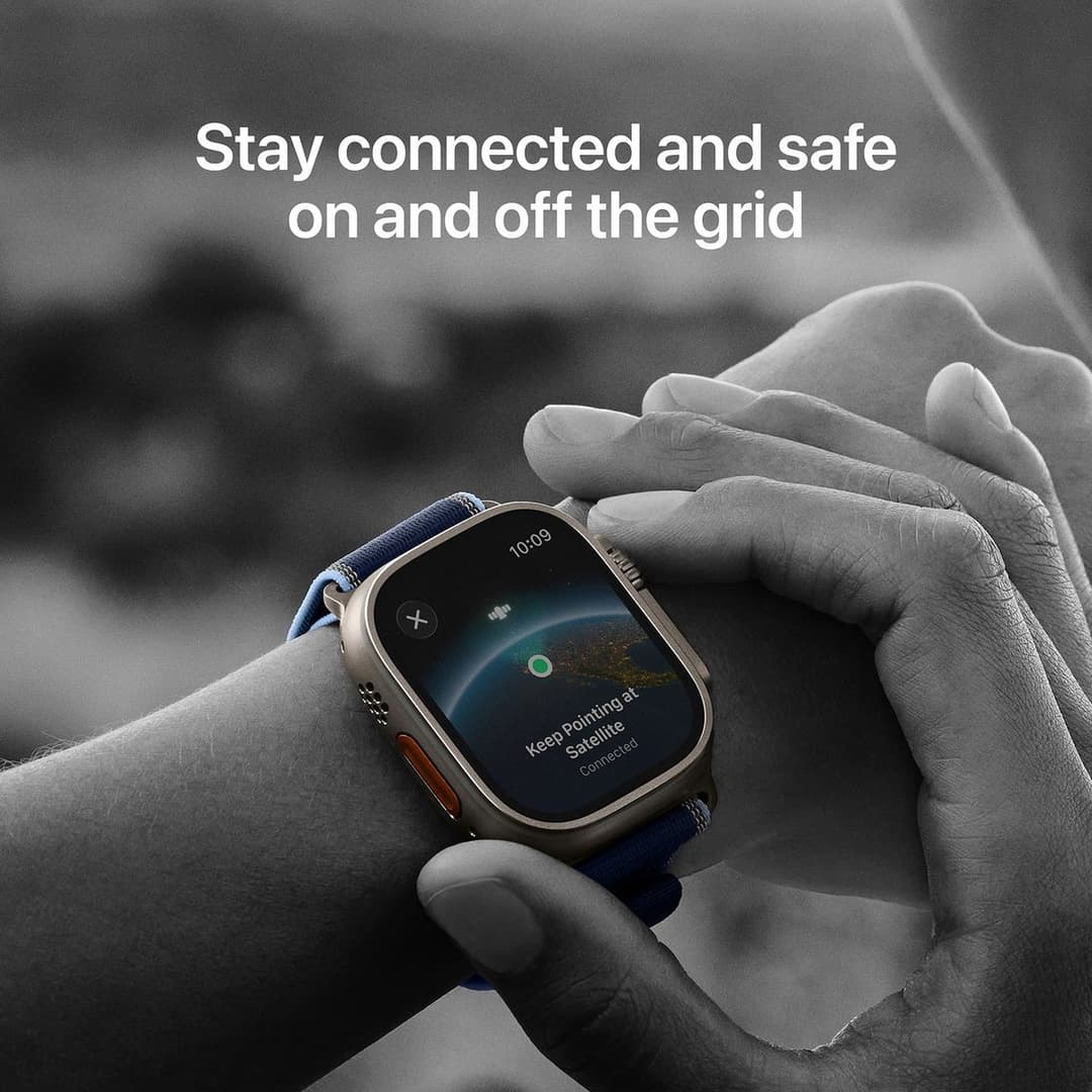 Apple Watch Ultra 3 GPS + Cellular 49mm Natural Titanium Smartwatch with Anchor Blue Ocean Band - Image 4