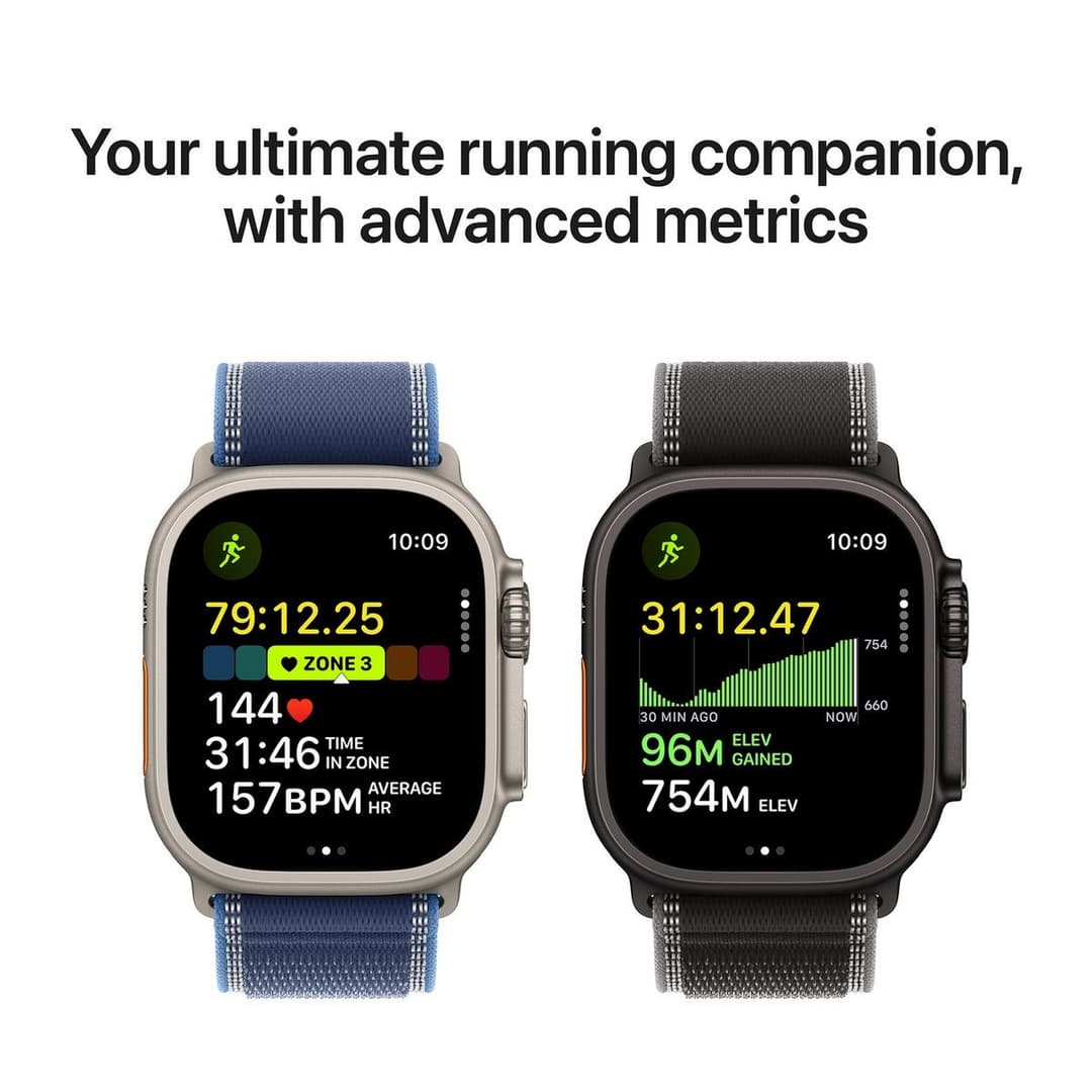 Apple Watch Ultra 3 GPS + Cellular 49mm Natural Titanium Smartwatch with Anchor Blue Ocean Band - Image 5