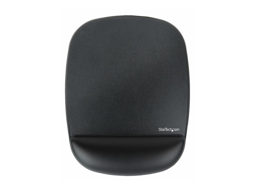 StarTech.com B-ERGO-MOUSE-PAD Ergonomic Gel Mouse Pad with Wrist Pillow Black - Image 1