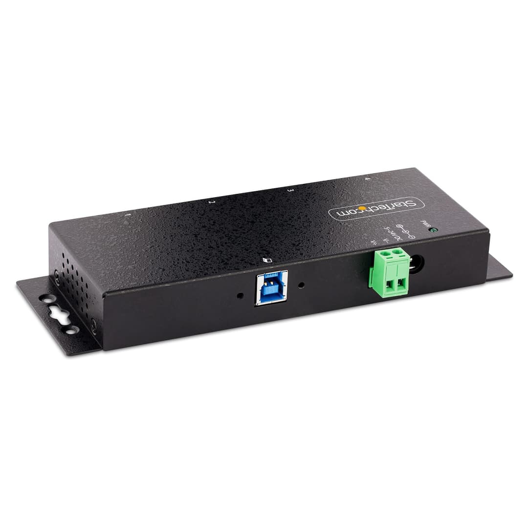 StarTech.com 4-Port Industrial USB 3.0 5Gbps Hub, Rugged USB Hub with ESD Protection, DIN/Wall/Desk Mountable USB-A Hub, USB Expander w/Locking Ports, Heavy Duty - TAA - Image 2