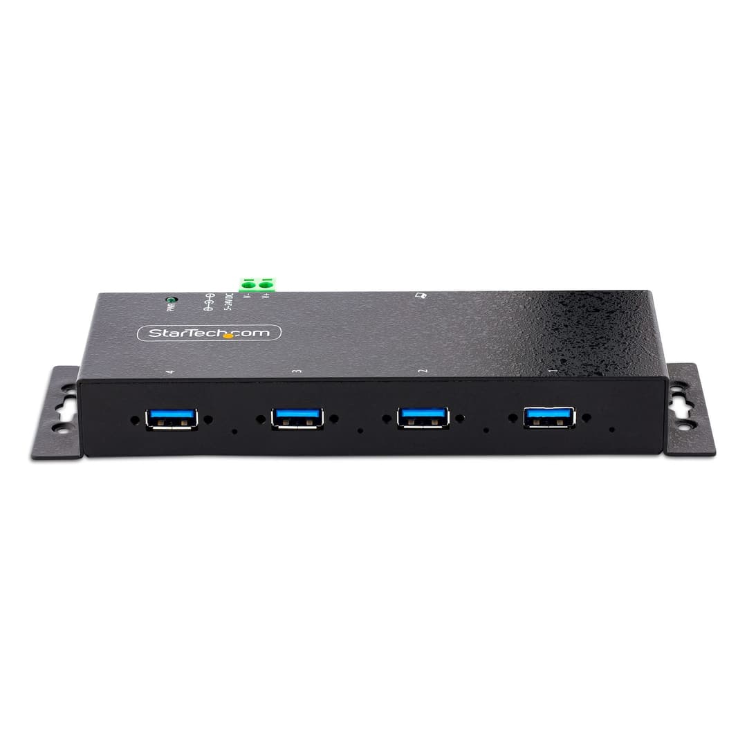 StarTech.com 4-Port Industrial USB 3.0 5Gbps Hub, Rugged USB Hub with ESD Protection, DIN/Wall/Desk Mountable USB-A Hub, USB Expander w/Locking Ports, Heavy Duty - TAA - Image 3
