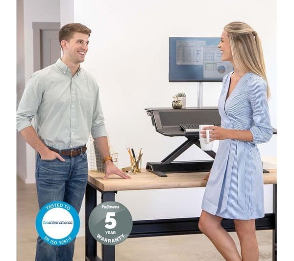 FELLOWES Lotus Sit-Stand Workstation - Black - Image 2