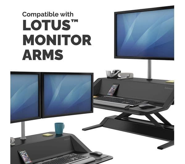 FELLOWES Lotus Sit-Stand Workstation - Black - Image 4