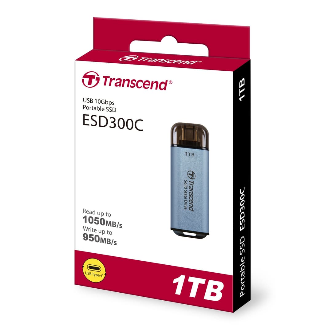 Transcend ESD300 Portable SSD USB Type-C 1TB - Sky Blue - Image 5