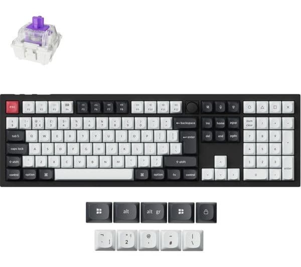 Keychron Q6 HE Full-Size Wireless Mechanical Gaming Keyboard - Carbon Black - Image 1