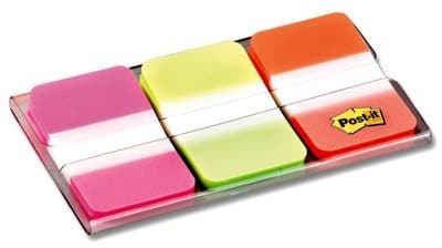 3M 686-PGO tab index Blank tab index Green, Orange, Pink - Image 2