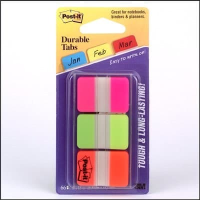 3M 686-PGO tab index Blank tab index Green, Orange, Pink - Image 3